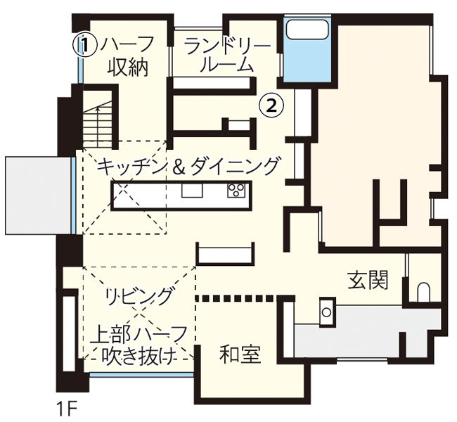 アイ工務店平面図1階