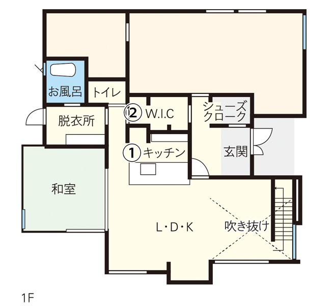ウッドホーム平面図1階